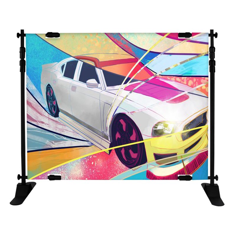 designed stand backdrop