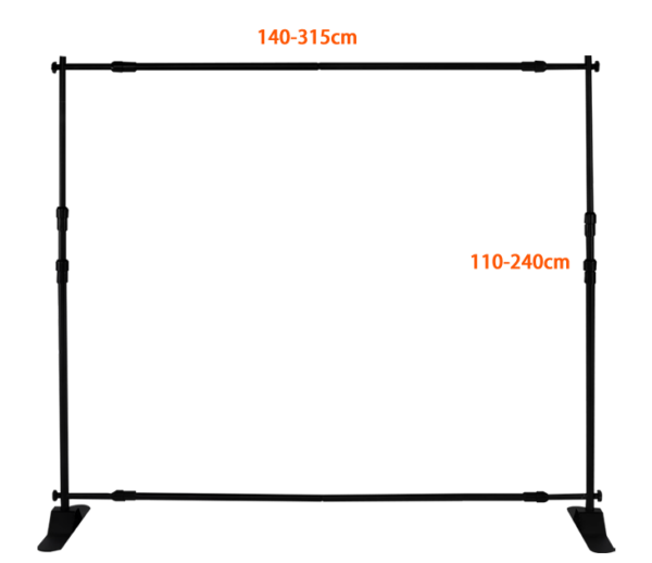 stand backdrop size