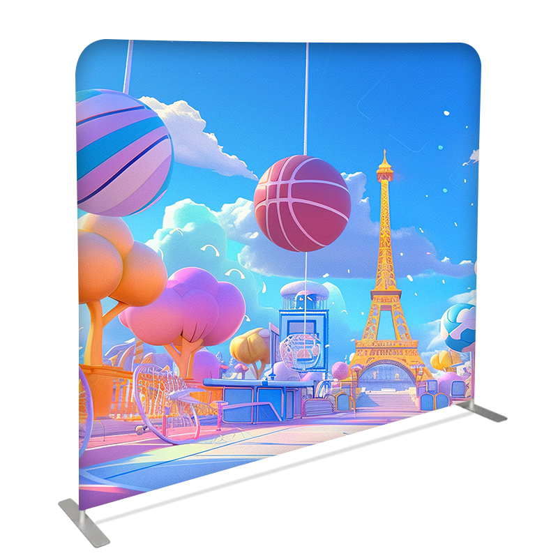 printing stand backdrop