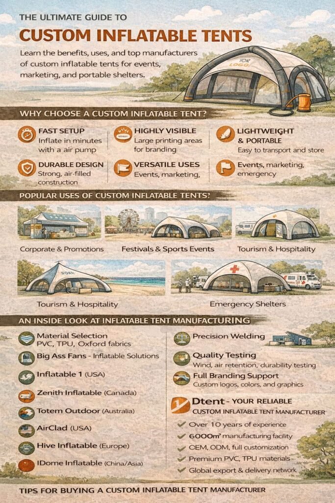 Custom Inflatable Tent Guide: Introduction, Uses, Manufacturing & Leading Suppliers