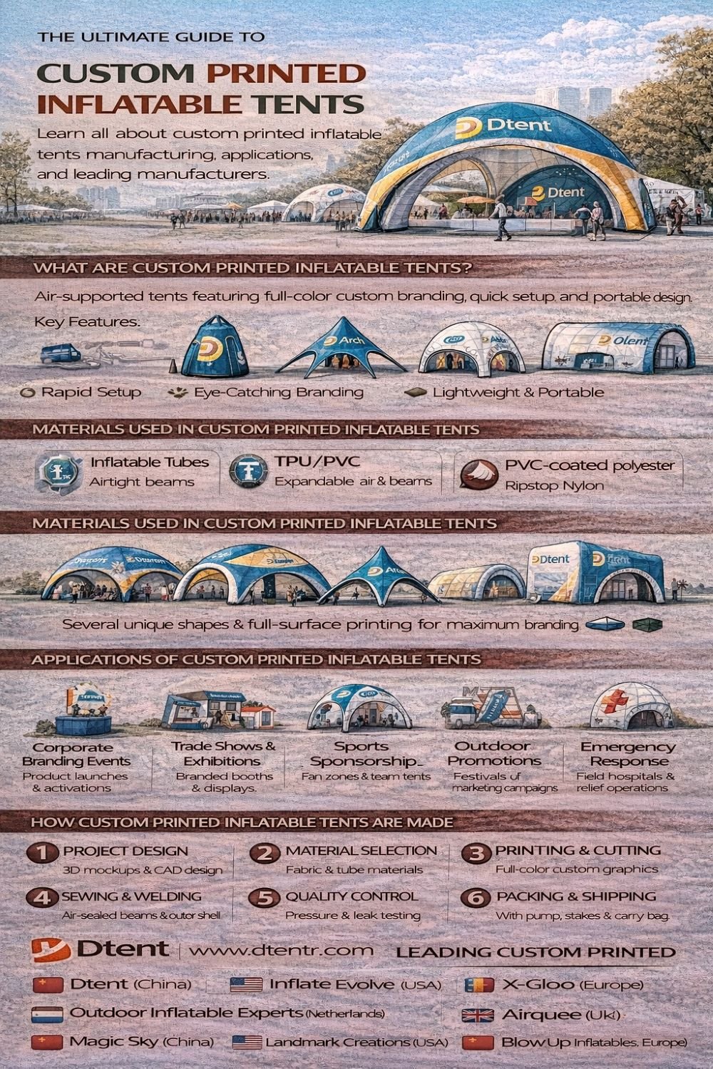 printed inflatable tents